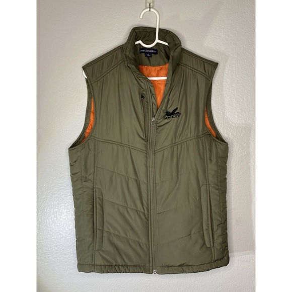 Port Authority Jackets & Blazers - Port Authority Light Weight‎ Vest Size S Olive/Orange Lining and DCW emblem
